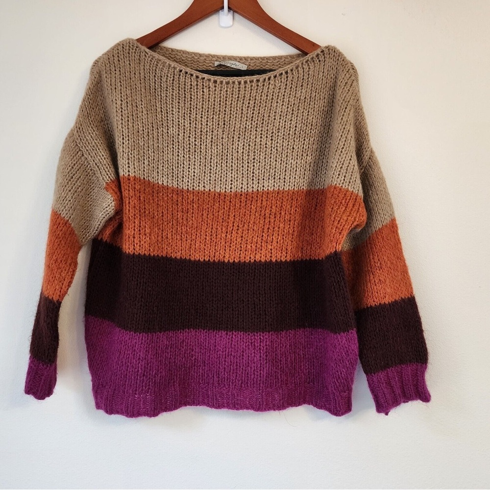 Niccolai, Women's Knit Sweater Mohair Wool Blend Made in Italy S